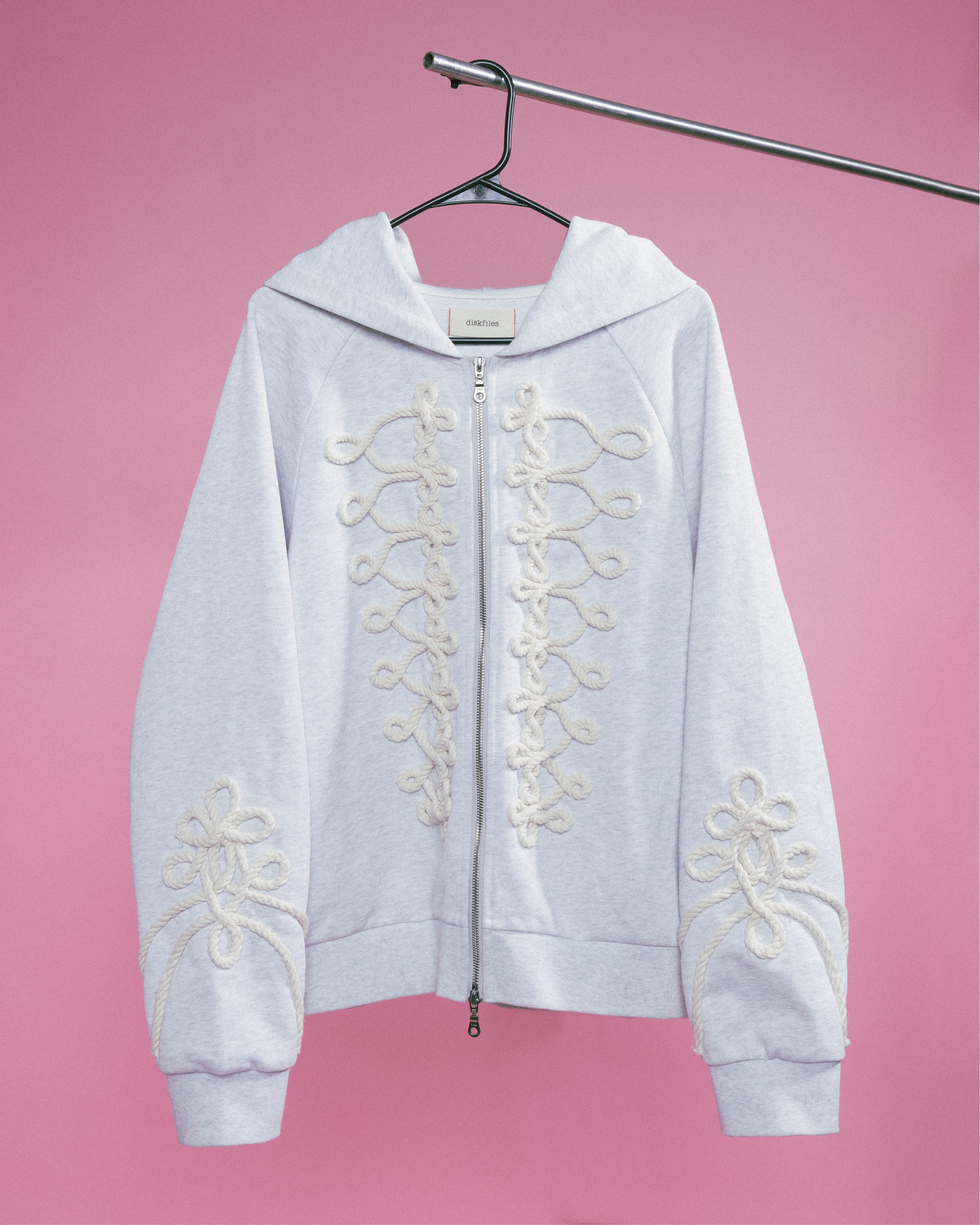 Hussar Zip-Up, in Gray