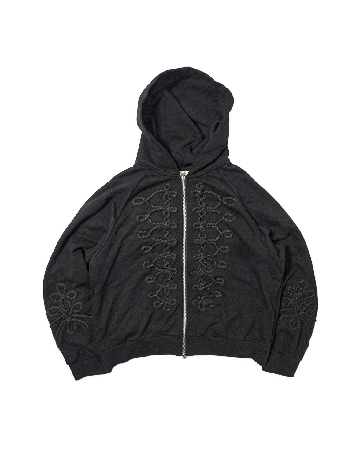 Hussar Zip-Up, in Black