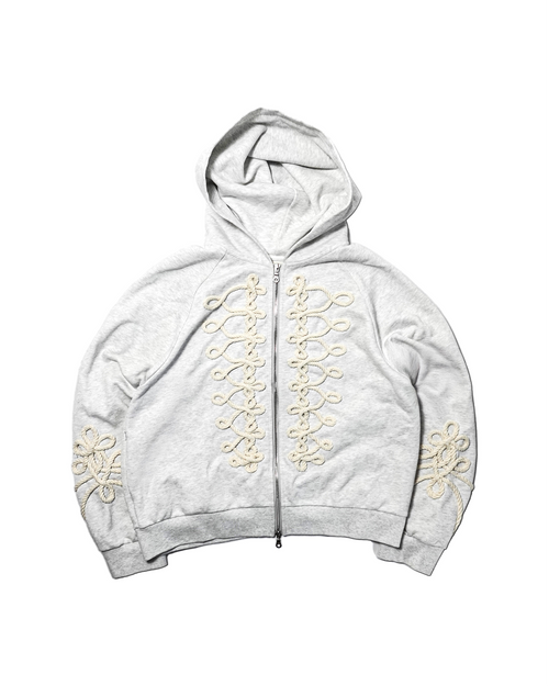 Hussar Zip-Up, in Gray